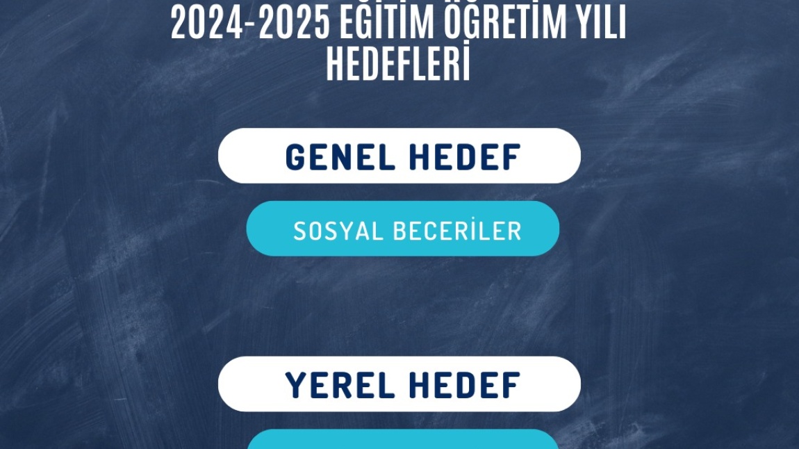 2024-2025 EĞİTİM ÖĞRETİM YILI HEDEFLERİ